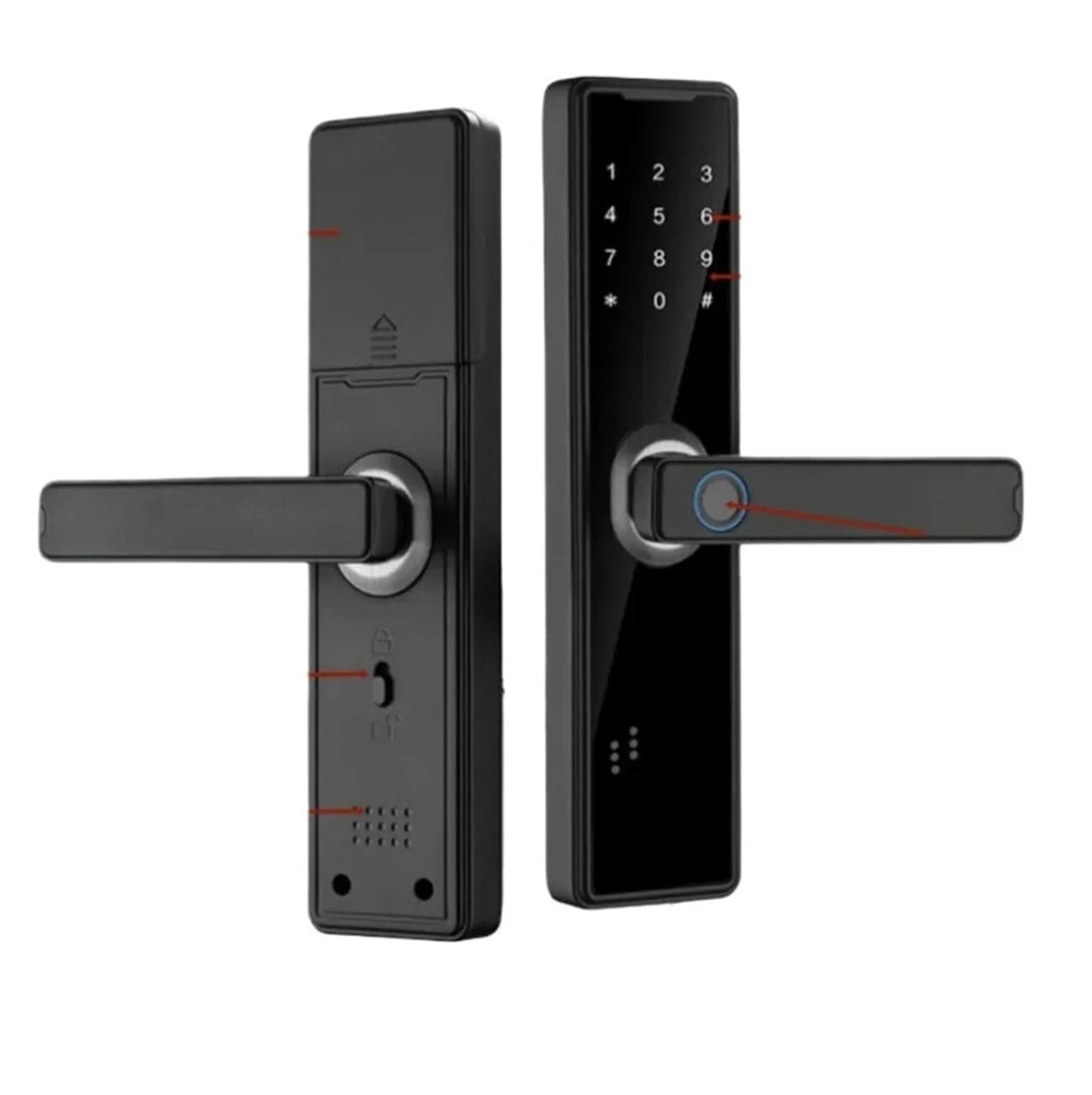 Smart Door Lock Biometric Fingerprint Remote Unlocking Keyless Card Password Lock Electronic Door Lock