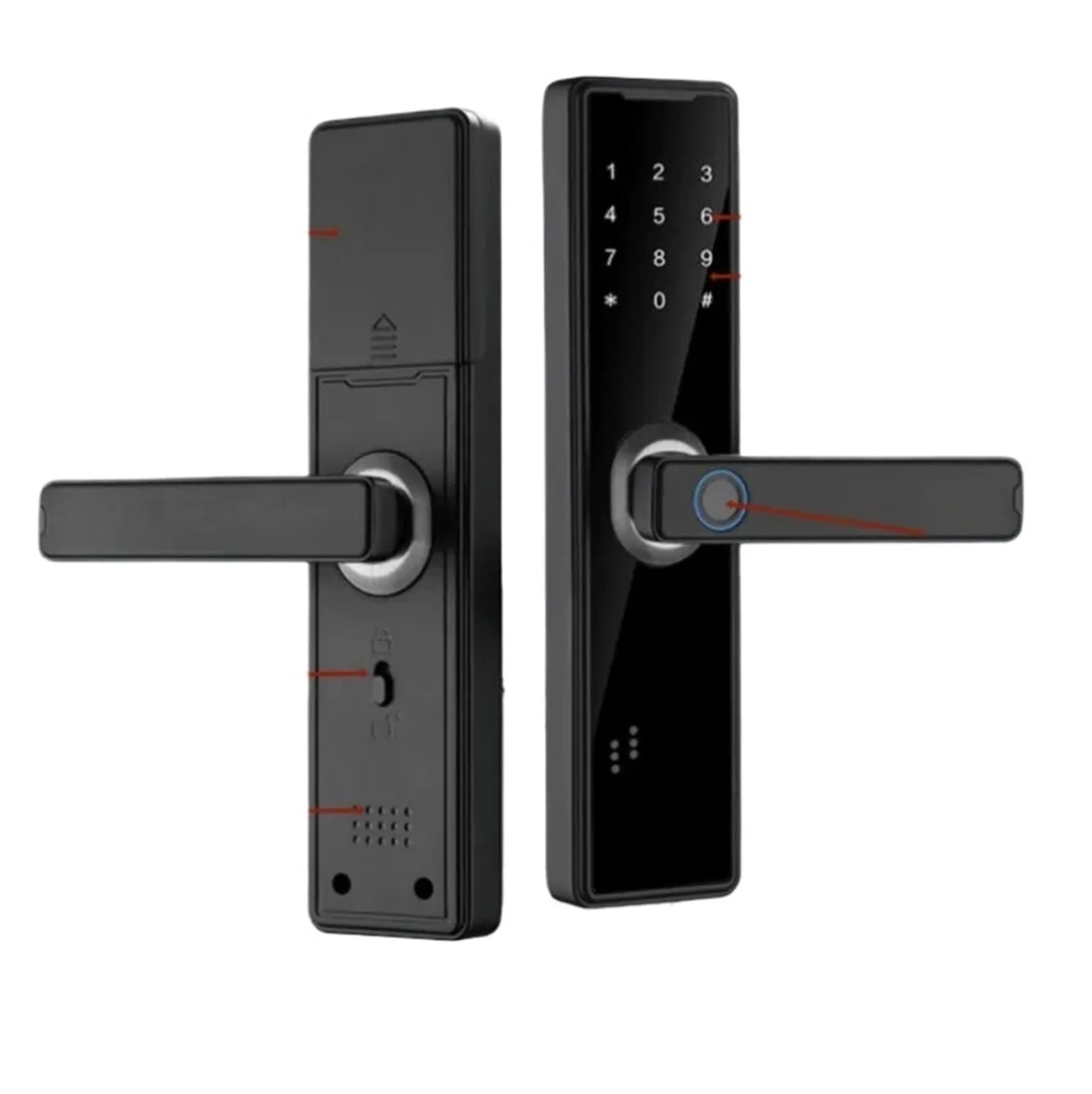 Smart Door Lock Biometric Fingerprint Remote Unlocking Keyless Card Password Lock Electronic Door Lock