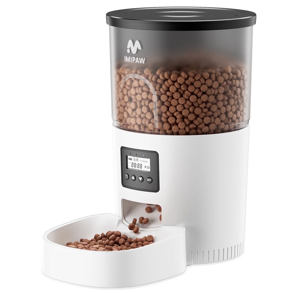 Automatic Cat Feeders, 3L Timed Cat Food Dispenser with Clog-Free Design, Dog Pet Feeder