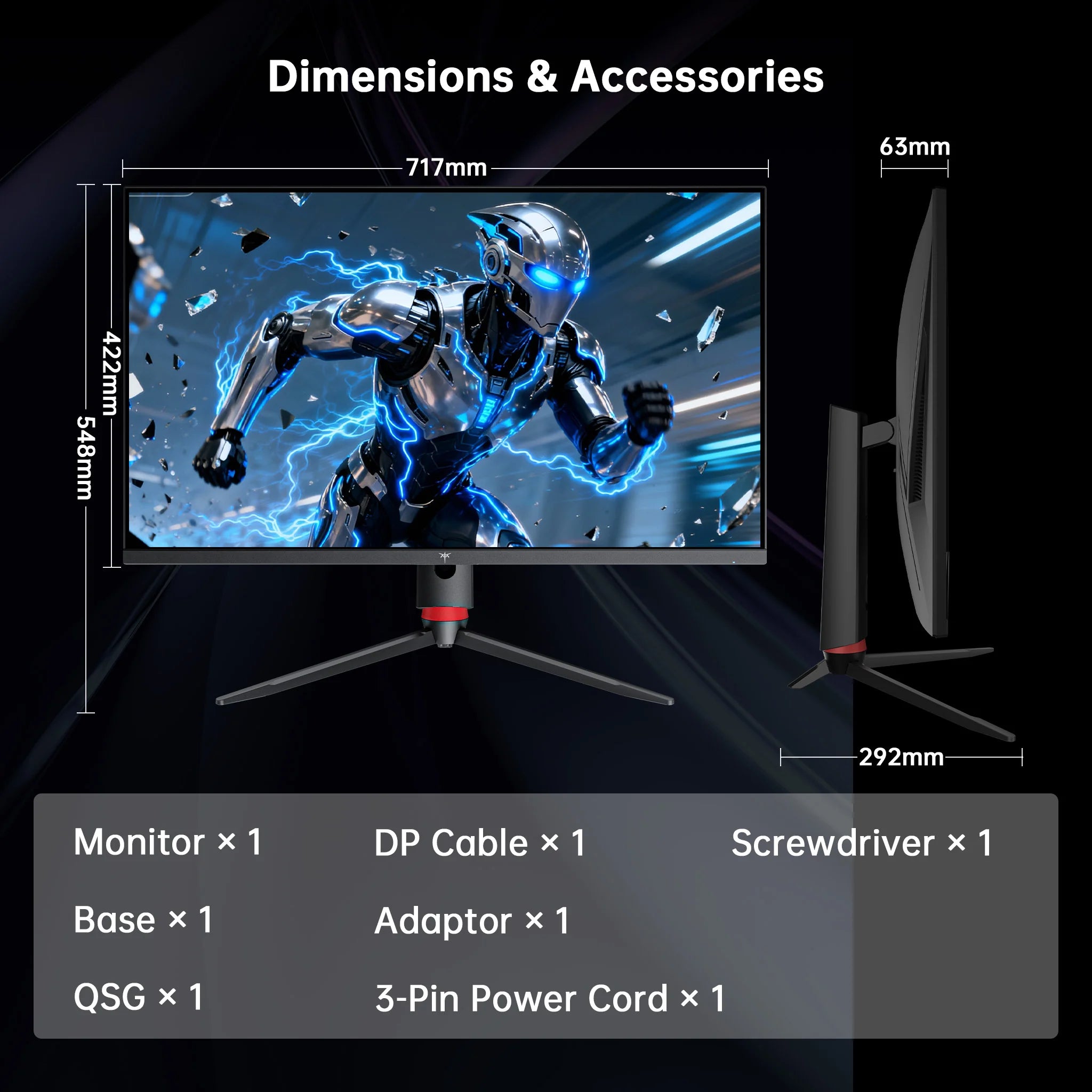 32" 4K 165Hz Gaming Monitor with Vesa Mount | H32P22P