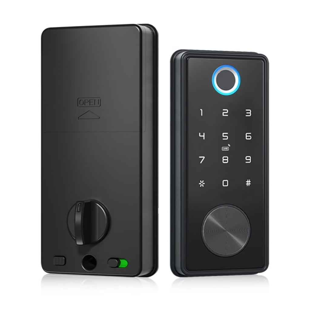 Door Lock, Tuya App Fingerprint Keyless without Handle Lock Cerradura Inteligente Biometric Deadbolt Electronic Smart Door Lock ,Easy to Install