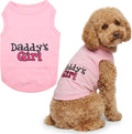 Dog Shirt – 100% Cotton Shirts for Large Dogs – Pink Sleeveless Puppy Clothes – Lightweight and Breathable Dog Apparel – Girl Dogs Clothes - Stretchy Daddy’S Girl Pet Shirt