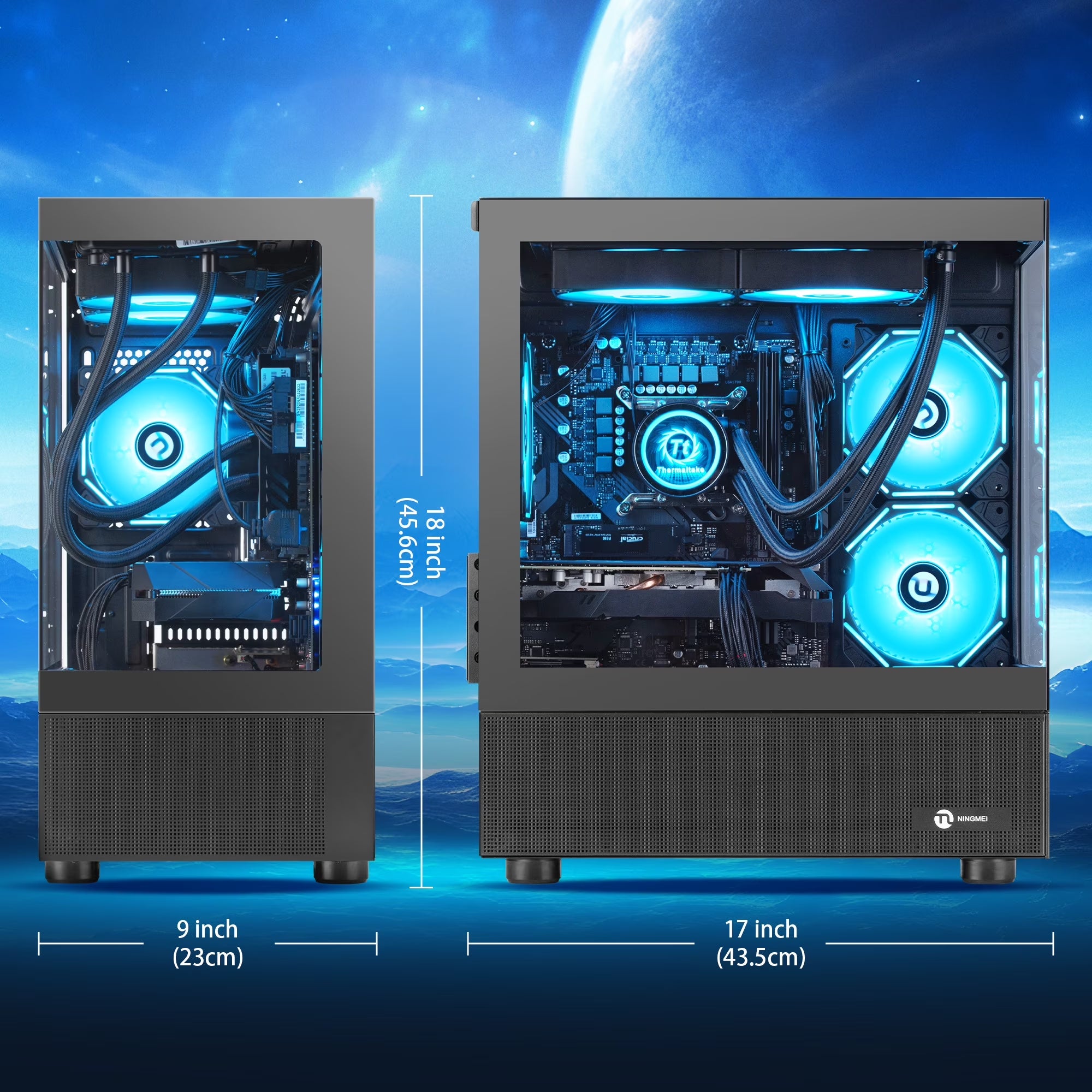 Lumishore Gaming PC AMD R7 5700X RTX 5060Ti 32GB RAM 1TB SSD Black