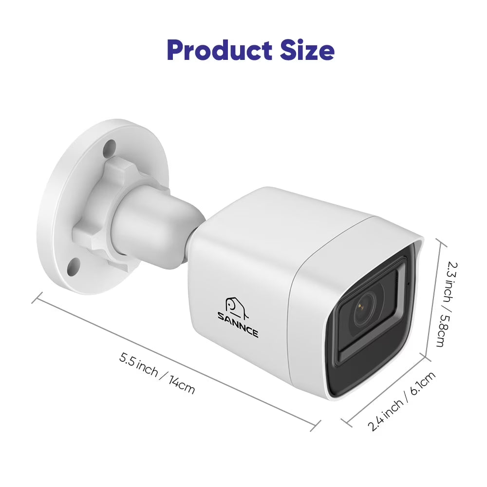 2PCS 2MP 1080P HD Security Surveillance System Camera Ir-Cut Night Vision Audio Recording Waterproof Housing Camera Kit