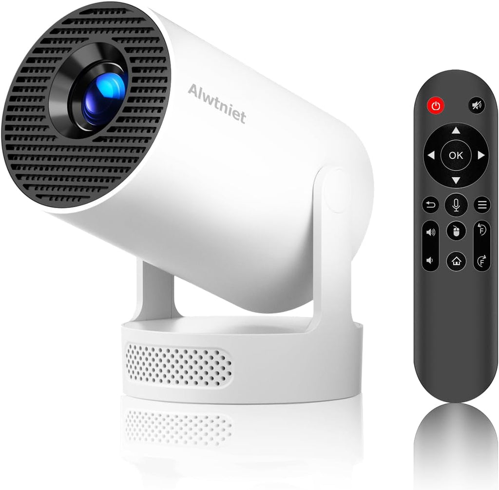 Mini Projector with Wifi 6 and Bluetooth5.4, Portable Projector 4K Support, Android 14 Smart Proyector with 200ASIN & Auto Keystone,  Hy300Pro+ Small Proyector for Bedroom, Movie, Outdoor