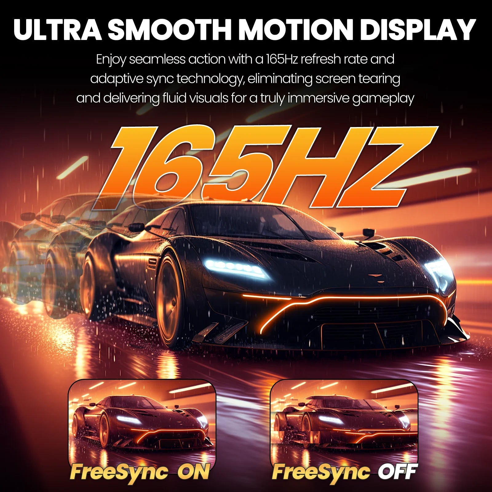 34" WQHD 165Hz Utrawide Gaming Monitor,3440X1440 21:9 IPS Gaming Monitor,Build-In Speakers,120% Srgb,Amd Freesync,Hdmi & Dp,Wall Mount Mount - White