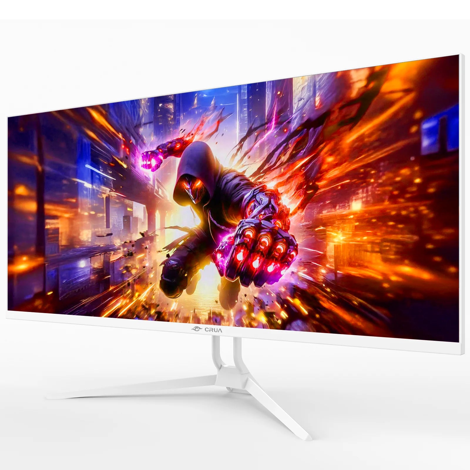 34" WQHD 165Hz Utrawide Gaming Monitor,3440X1440 21:9 IPS Gaming Monitor,Build-In Speakers,120% Srgb,Amd Freesync,Hdmi & Dp,Wall Mount Mount - White