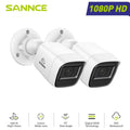 2PCS 2MP 1080P HD Security Surveillance System Camera Ir-Cut Night Vision Audio Recording Waterproof Housing Camera Kit