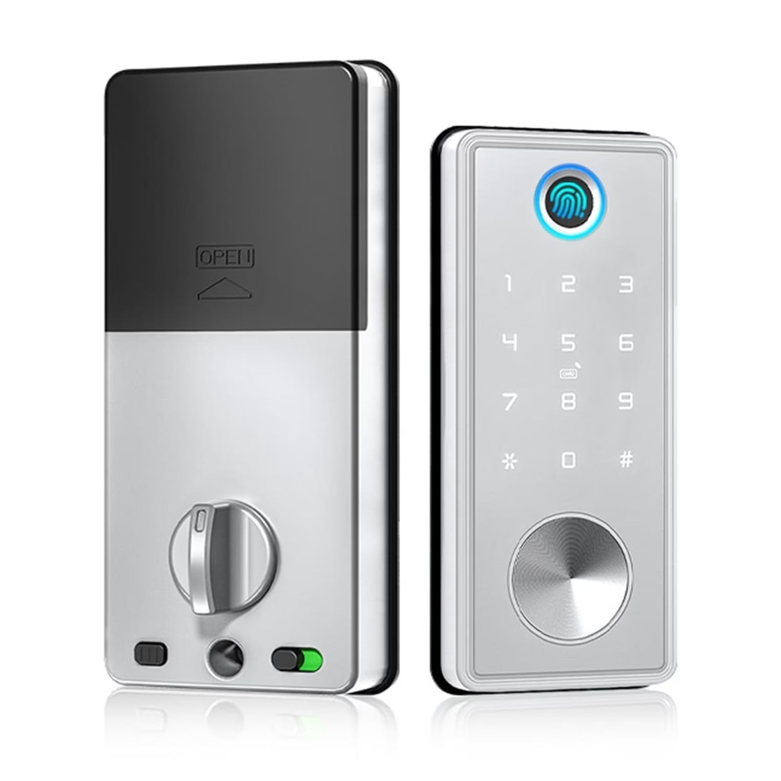 Door Lock, Tuya App Fingerprint Keyless without Handle Lock Cerradura Inteligente Biometric Deadbolt Electronic Smart Door Lock ,Easy to Install
