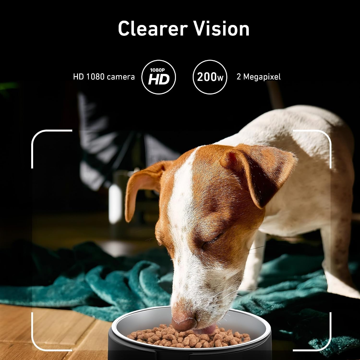 Automatic Dog & Cat Feeder with Camera & Wifi – 8L/34 Cups, 1080P Night Vision, 2.4 & 5G Wifi, 2-Way Talk, 10S Voice Recording, Timed Food Dispenser, up to 99 Portions, 15 Meals per Day