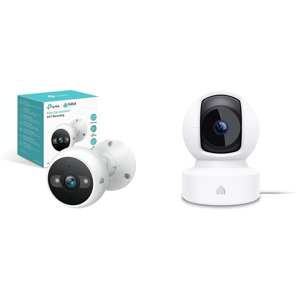 4MP 2K Security Camera Outdoor Wired & Pan/Tilt Smart Security Camera, 1080P HD Dog Camera 2.4Ghz with Night Vision, Motion Detection