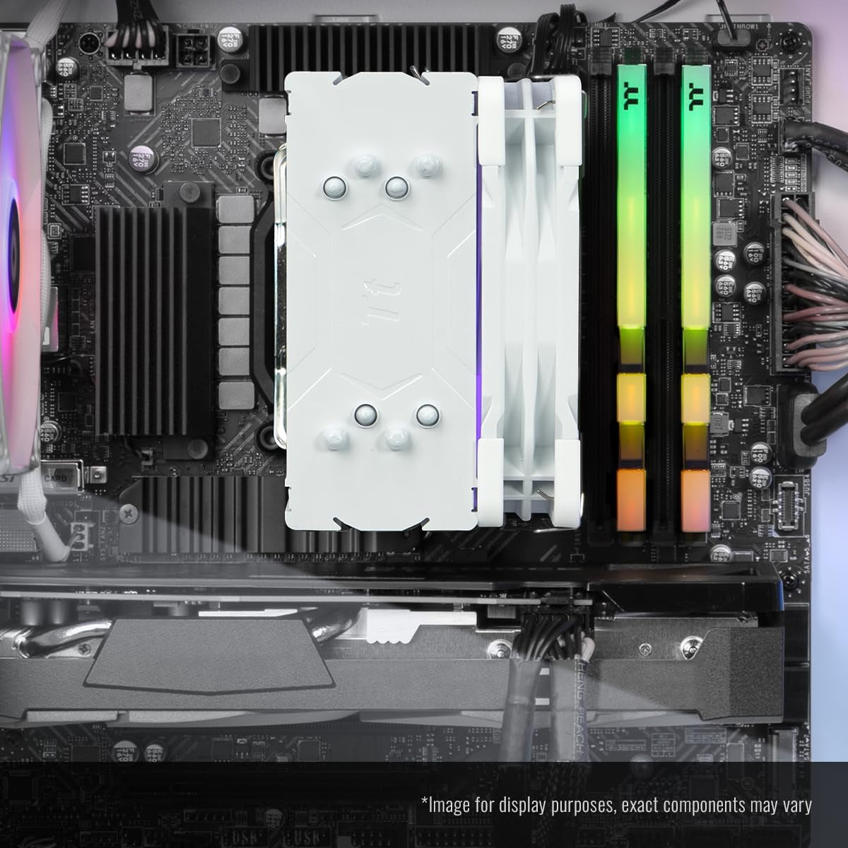 Thermaltake LCGS Quartz R66 Gaming Desktop (AMD Ryzen™ 5 5600, Toughram DDR4 3600Mhz 16GB RGB Memory, AMD Radeon™ RX 6600, 1TB Nvme M.2, Wifi, Windows 11) S2QT-B550-R66-LCS