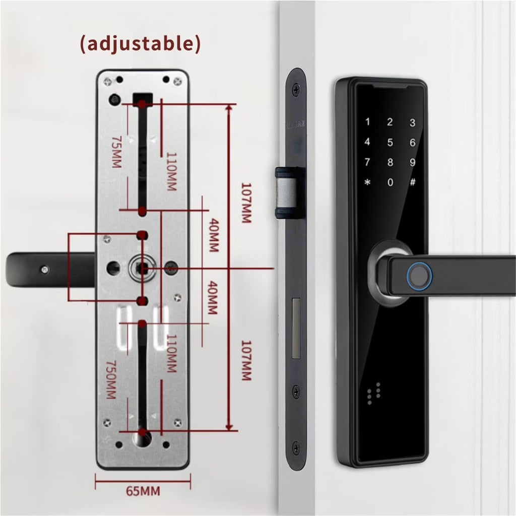 Smart Door Lock Biometric Fingerprint Remote Unlocking Keyless Card Password Lock Electronic Door Lock