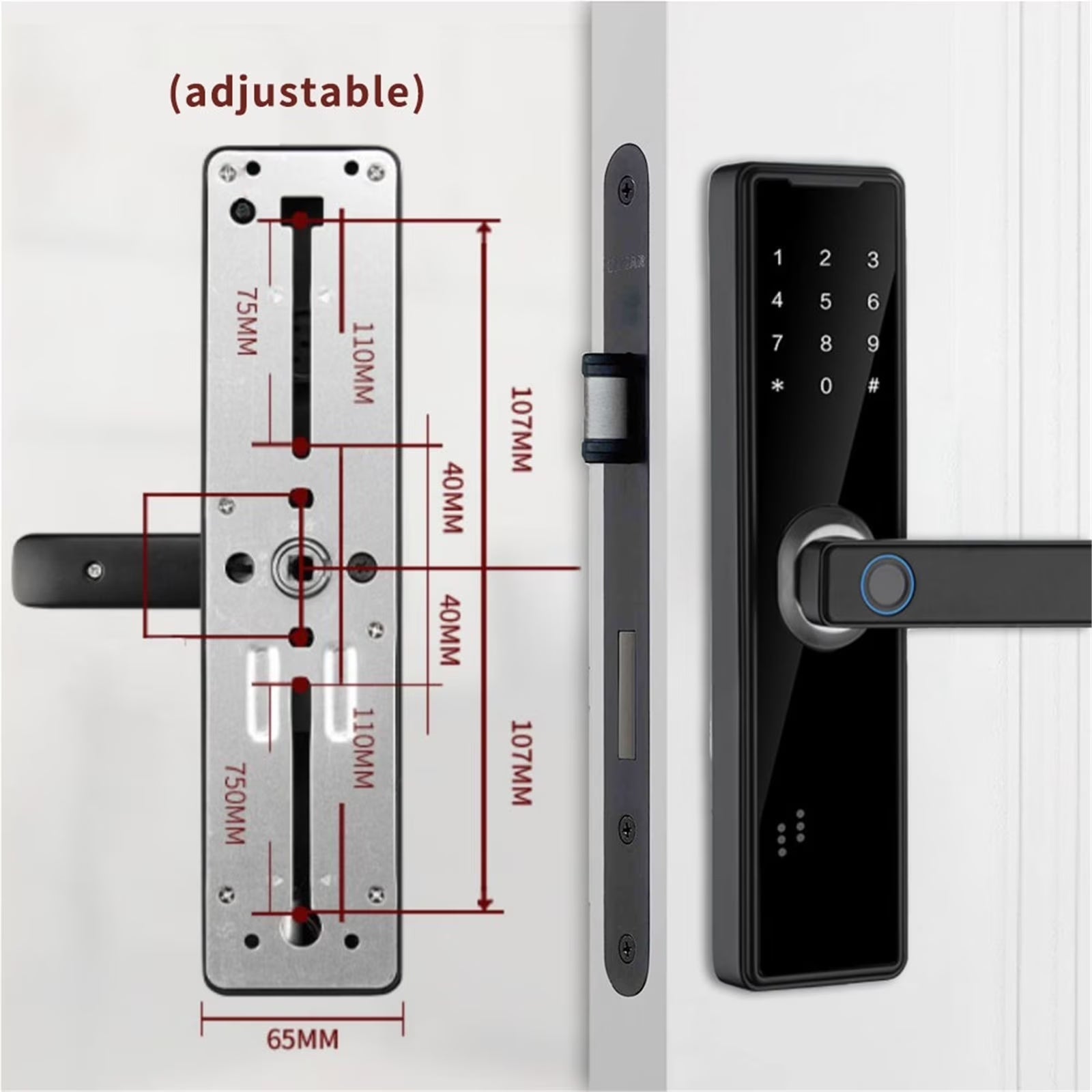 Smart Door Lock Biometric Fingerprint Remote Unlocking Keyless Card Password Lock Electronic Door Lock