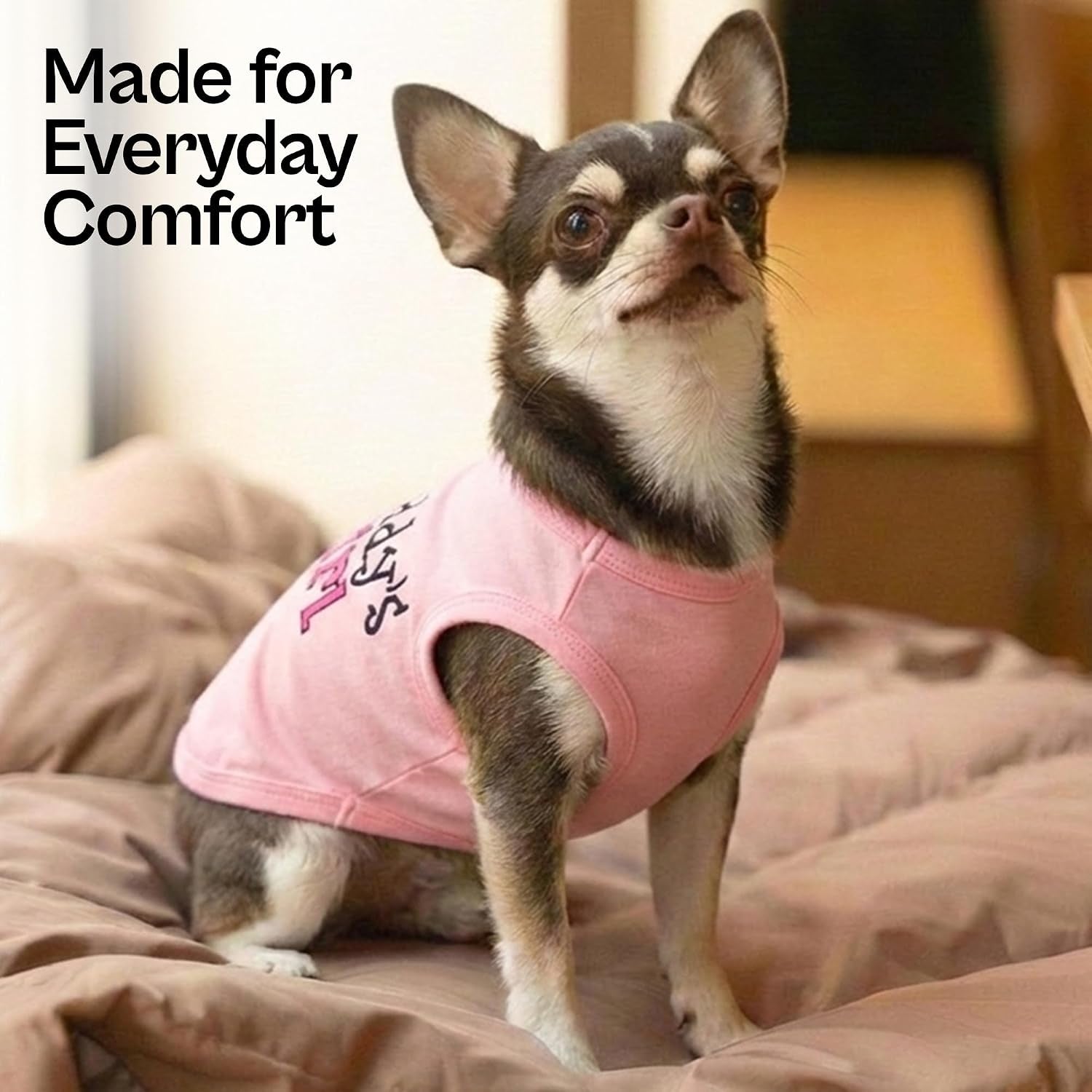 Dog Shirt – 100% Cotton Shirts for Large Dogs – Pink Sleeveless Puppy Clothes – Lightweight and Breathable Dog Apparel – Girl Dogs Clothes - Stretchy Daddy’S Girl Pet Shirt