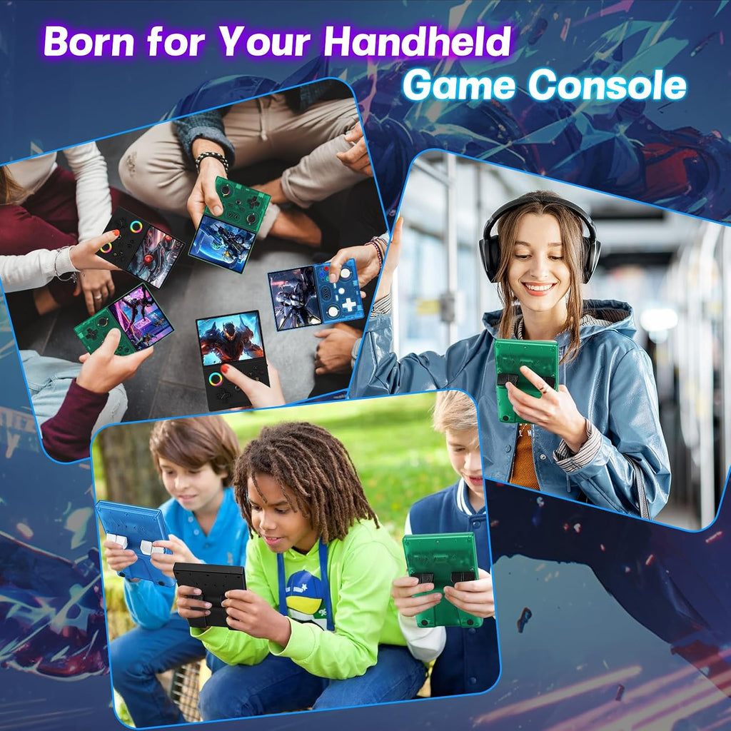 XF45V Retro Handheld Game Console, 4.5 Inch IPS HD Screen, Built-In 20,000+ Classic Games, 30+ Emulators, Portable Hand Held Open Source Linux System, 4000Mah Battery Retro Gaming Console(Black)