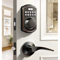 Keyless Entry Door Lock with Handle, Electronic Keypad Deadbolt, Smart Door Lock, Oil Rubbed Bronze