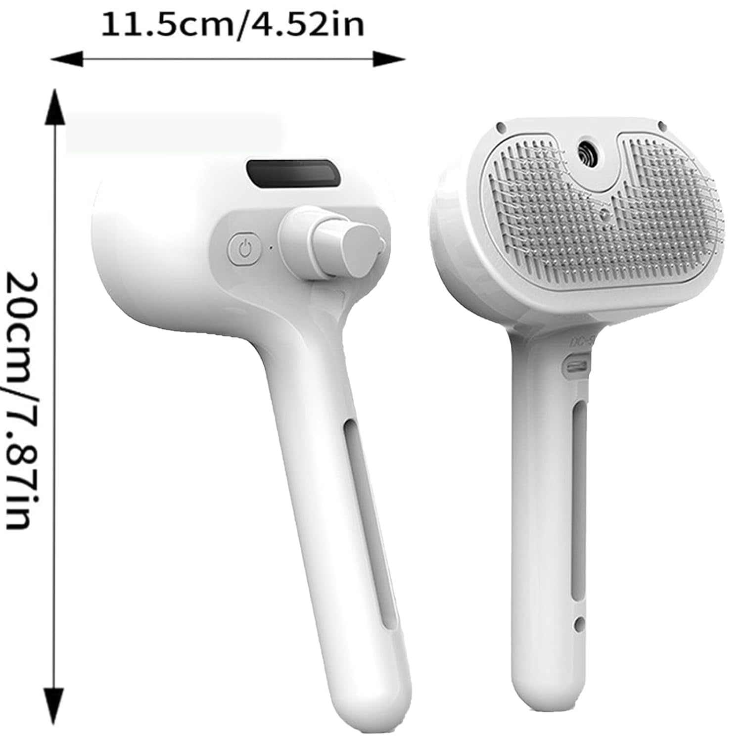 3-In-1 Self-Cleaning Steamy Pet Brush for Dogs & Cats, Fresh Fur Shower Brush That Removes Loose Hair, Reduces Shedding, Grooming Tool for Long & Short Hair, Wet or Dry Use (Pink)