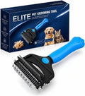 Deshedding Dog Brush，3-In-1 Undercoat Rake for Dogs (Blue) | Pet Pro Grooming Tool – Ultimate Dematting Comb & Deshedding Brush for Cats and Dogs, Perfect for Shedding & Detangling