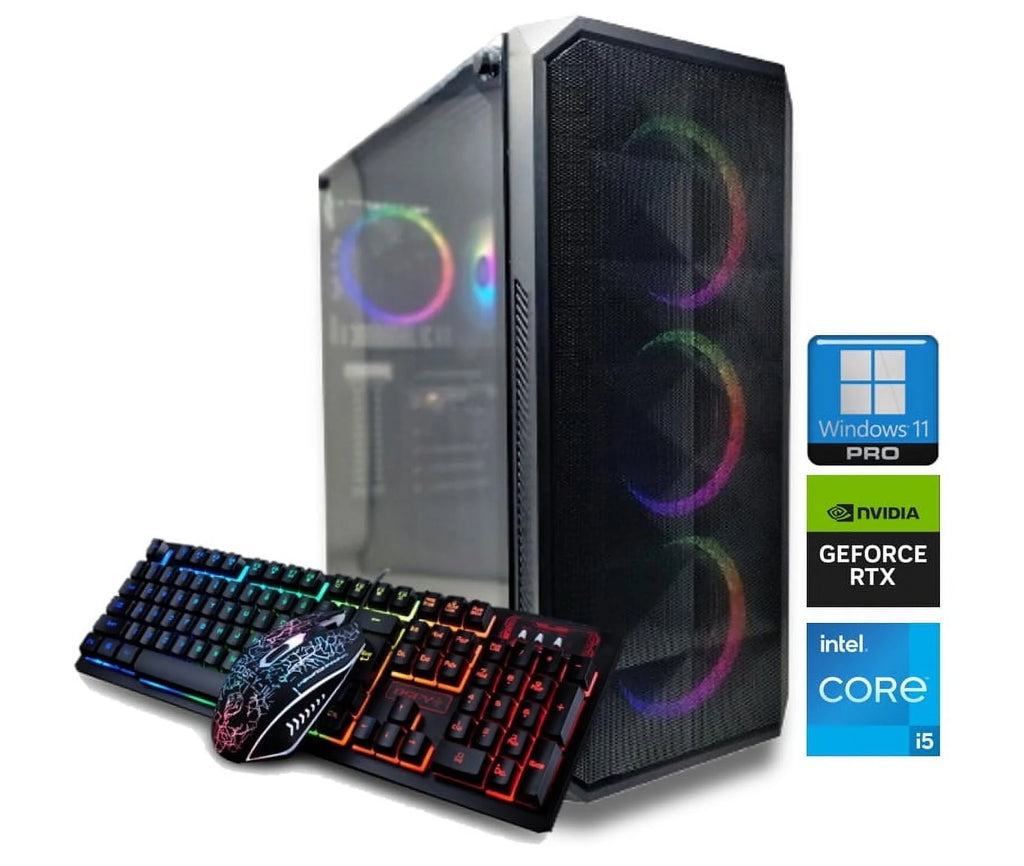 Odyssey Darkus V3  Gaming PC, RGB LED Fans, Intel Core I5 Upto 4.1Ghz, 16GB DDR4 RAM, 1TB Nvme SSD, Geforce RTX 3050 6GB GDDR6, Wi-Fi, Windows 11 Pro