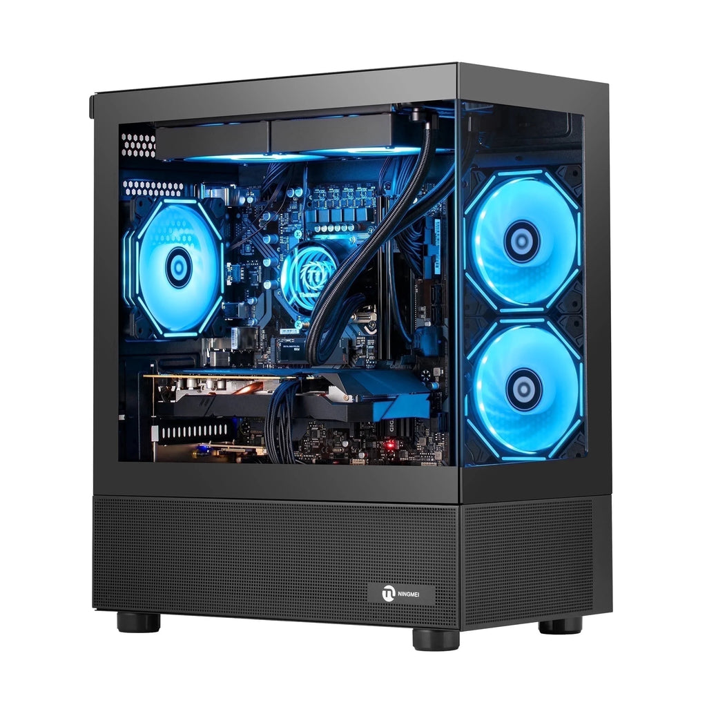 Lumishore Gaming PC AMD R7 5700X RTX 5060Ti 32GB RAM 1TB SSD Black