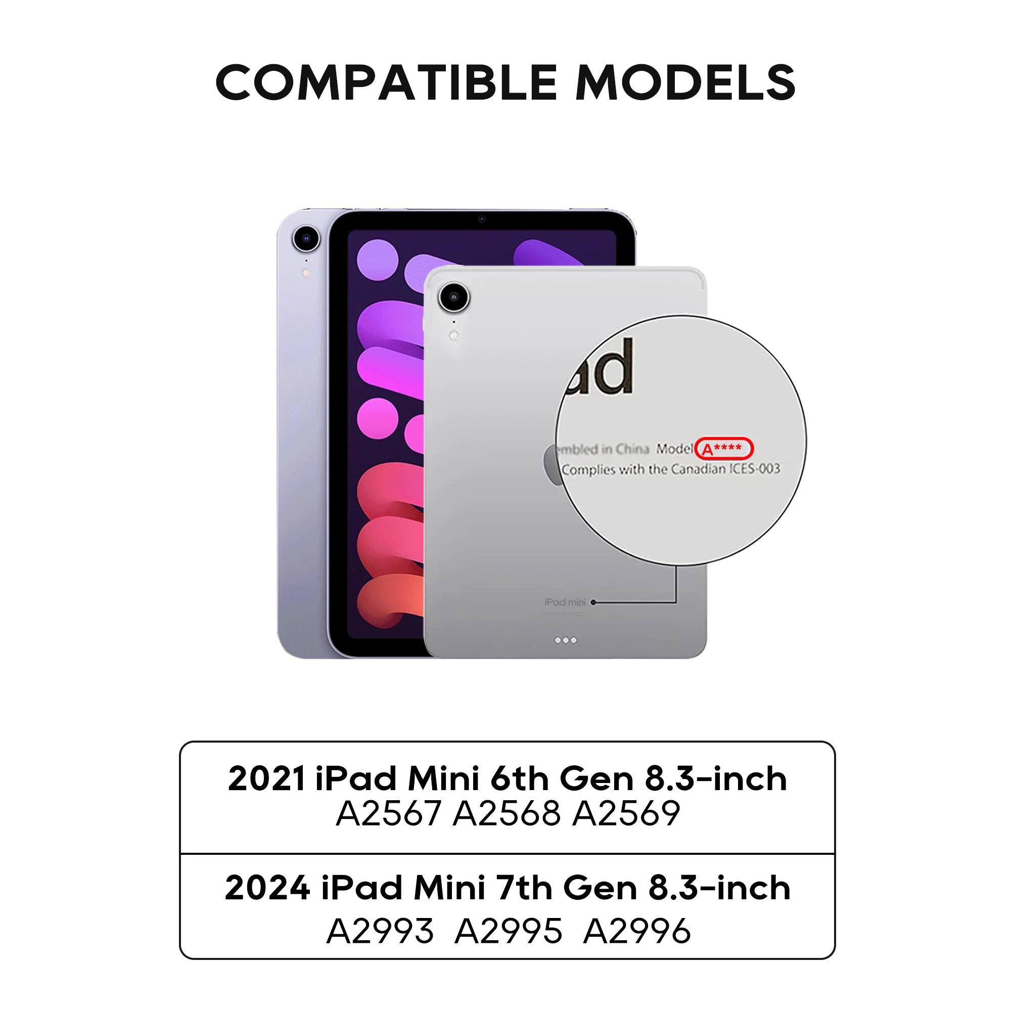 Wireless Keyboard Case with Trackpad + Stylus Pen Compatible with Apple Ipad Mini 7Th (A17 Pro) & Ipad Mini 6Th Generation, Purple