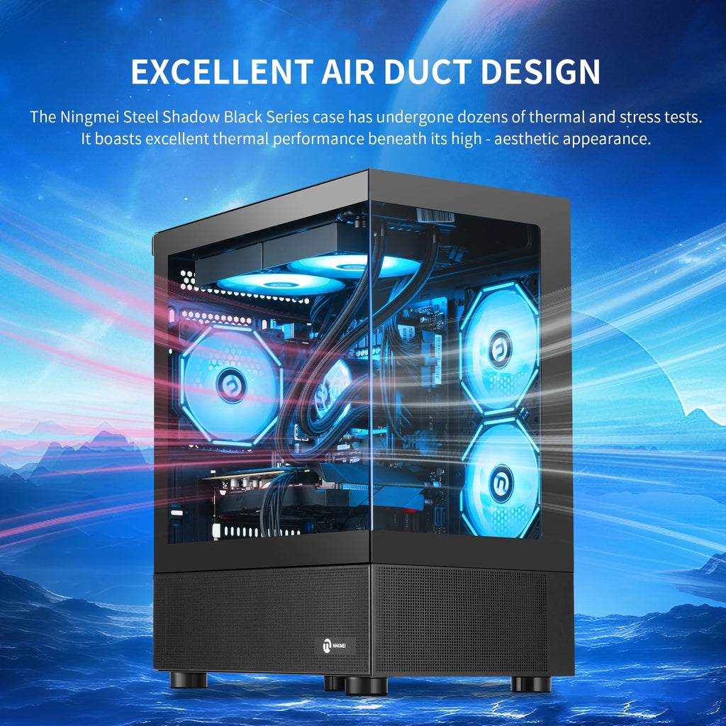 Lumishore Gaming PC AMD R7 5700X RTX 5060Ti 32GB RAM 1TB SSD Black