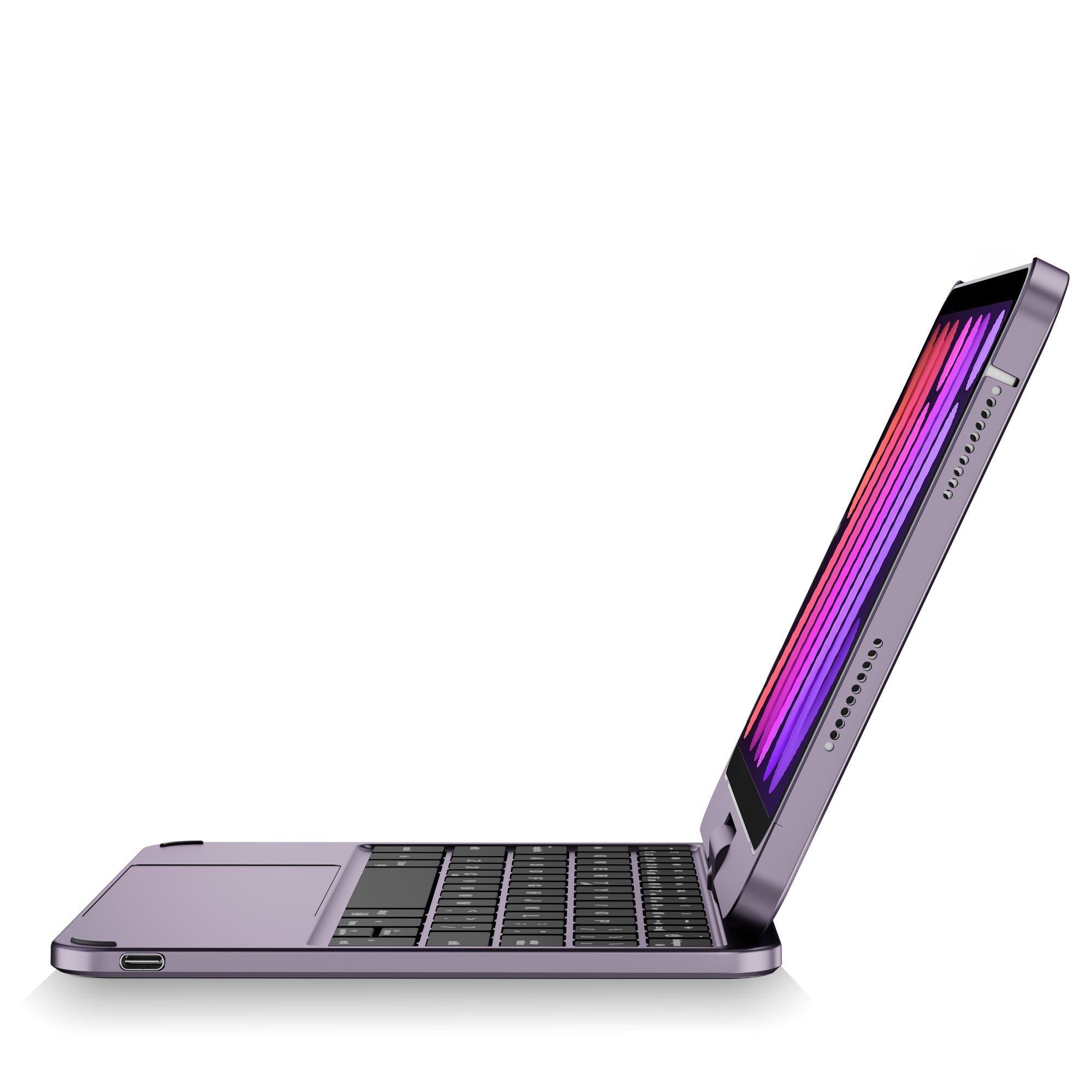 Wireless Keyboard Case with Trackpad + Stylus Pen Compatible with Apple Ipad Mini 7Th (A17 Pro) & Ipad Mini 6Th Generation, Purple