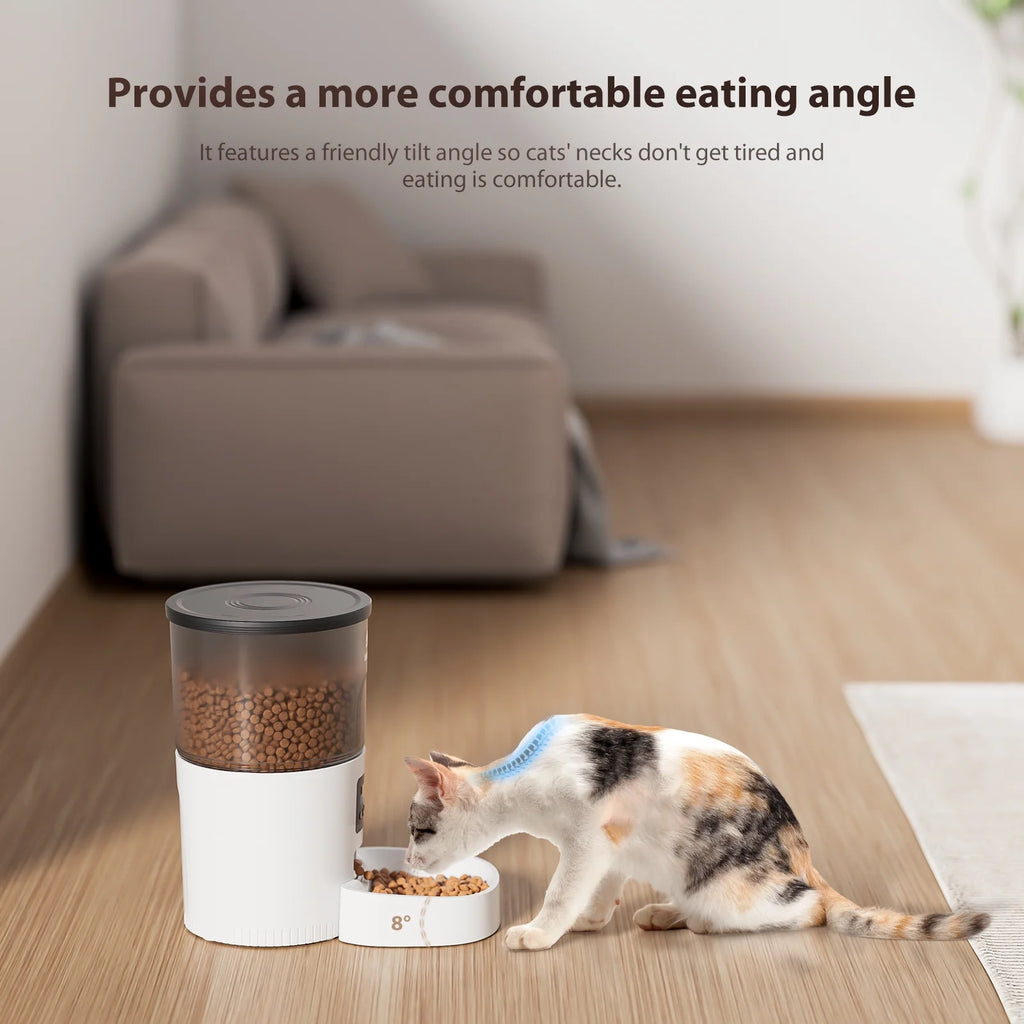 Automatic Cat Feeders, 3L Timed Cat Food Dispenser with Clog-Free Design, Dog Pet Feeder